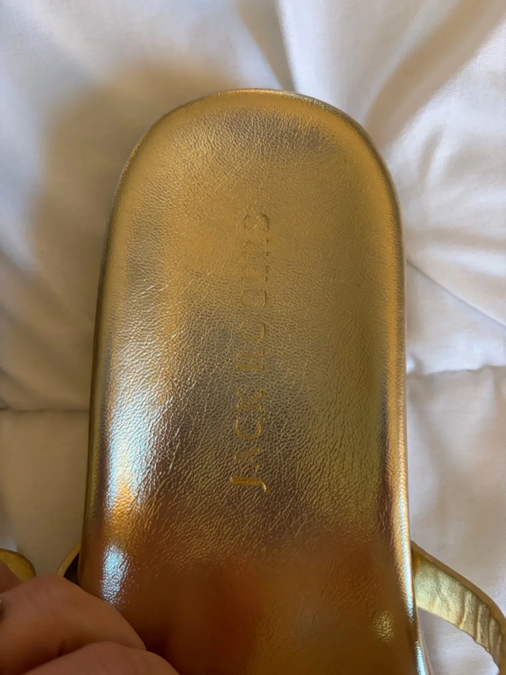 Jack Rogers Metallic Gold Thong Sandal - Picture 8 of 10